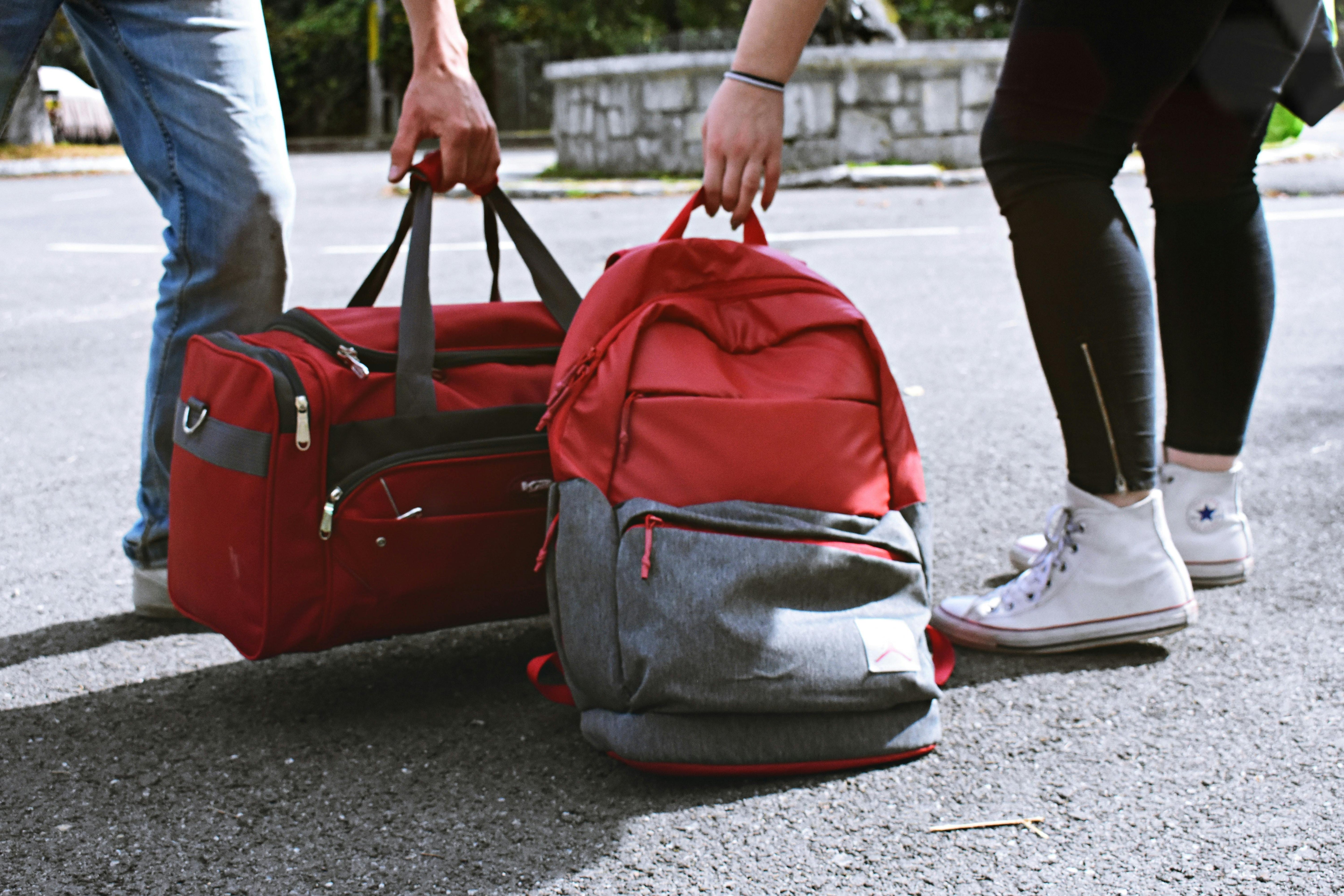 red gym bag