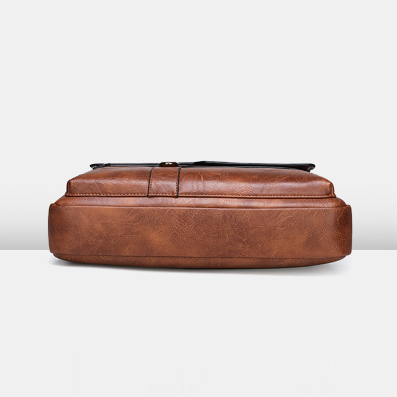 Retro Men's Leather Laptop Briefcase