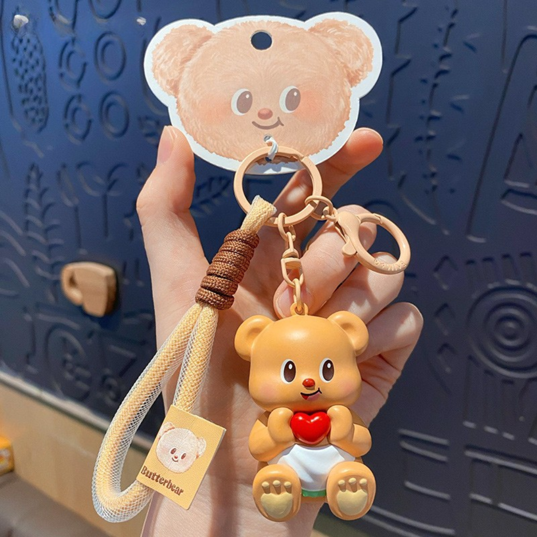 Butter Bear Bag Charm