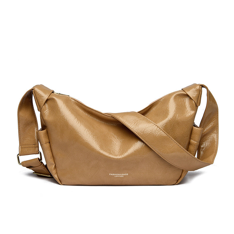Sable Wax Leather Shoulder Bag