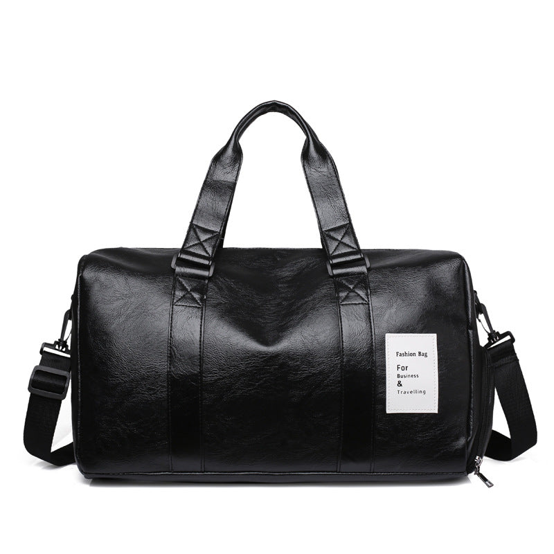 Feisha PU Leather Waterproof Fitness Travel Duffle Bag