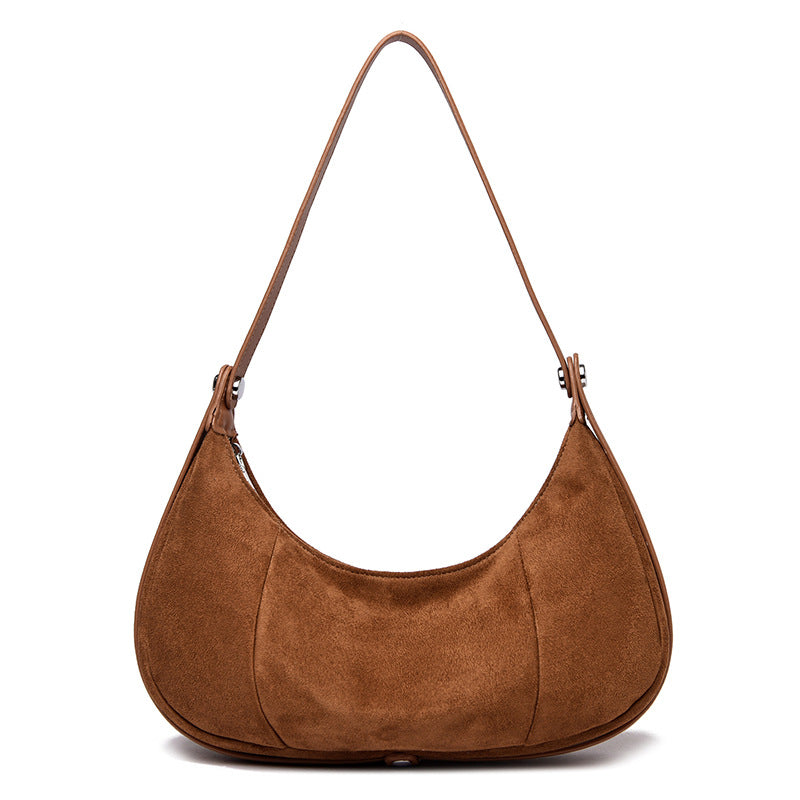 Retro Suede Shoulder Bag