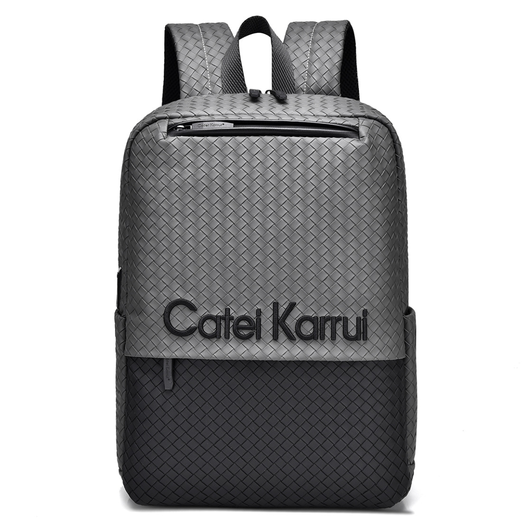 CateiKarrui Large Capacity PU Leather Backpack