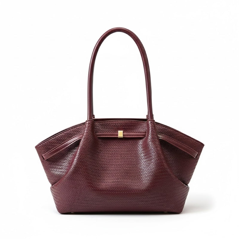 Woven Texture Winged Tote Bag with Slim Top Handles