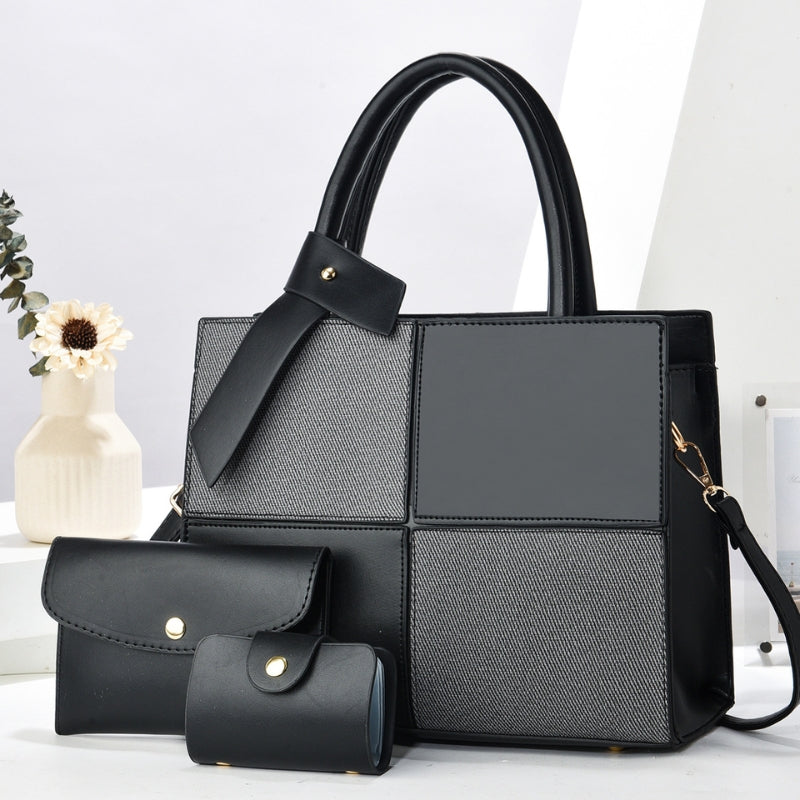 Eleganza Contrast Luxe Large Capacity Shoulder Bag