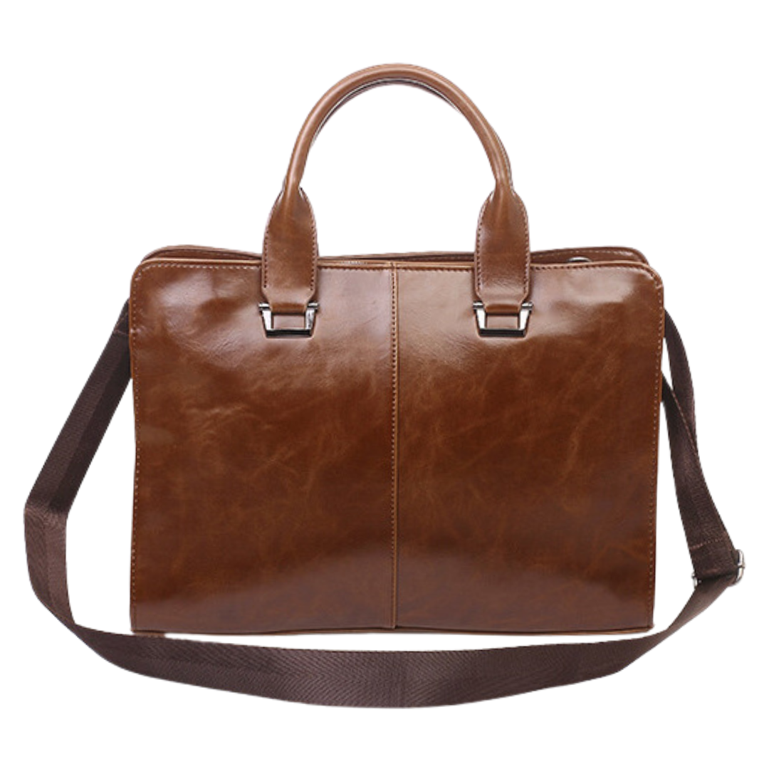 Style Men's Horizontal PU Leather Briefcase