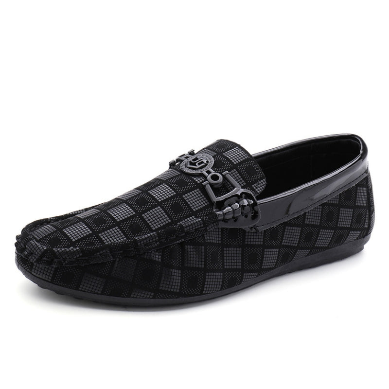 Men's Geometric Pattern Slip On Loafers