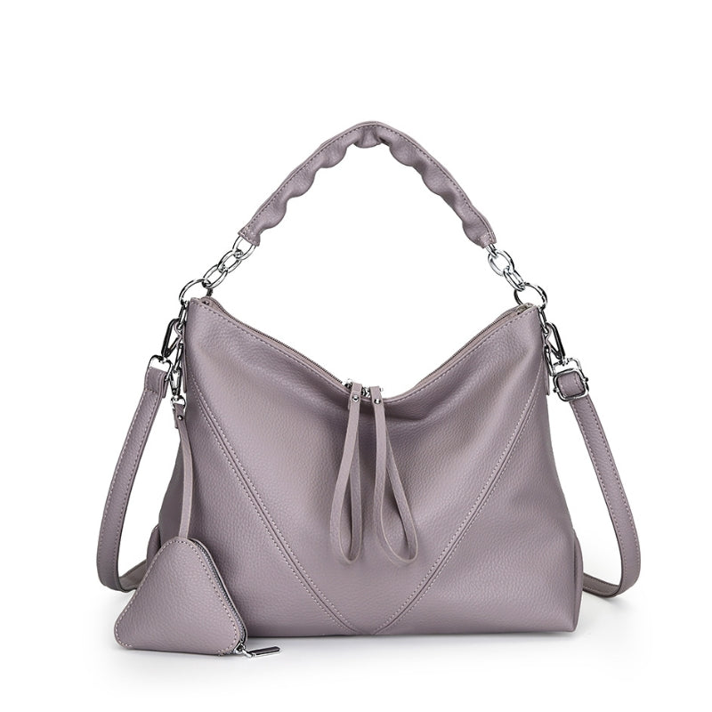 Versatile Large Capacity Shoulder Bag with Pouch