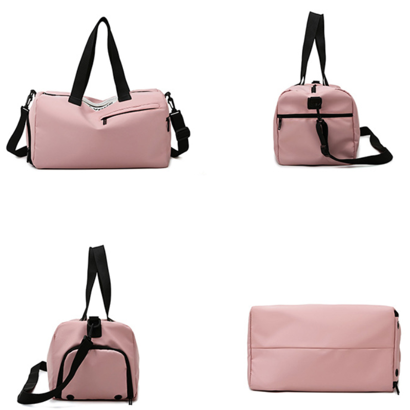 New Women's Oxford Cloth Fitness Bag with Independent Shoe Compartment