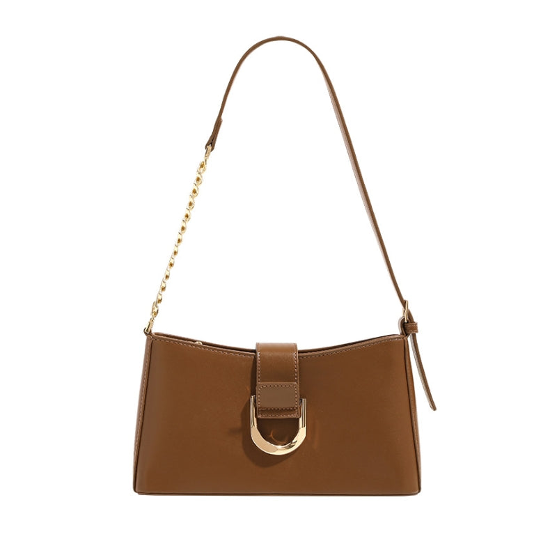 Women's Sleek Shoulder Bag with Chain Detail