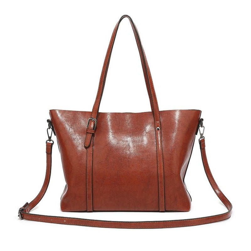 Women's Polished Leather Shoulder Bag