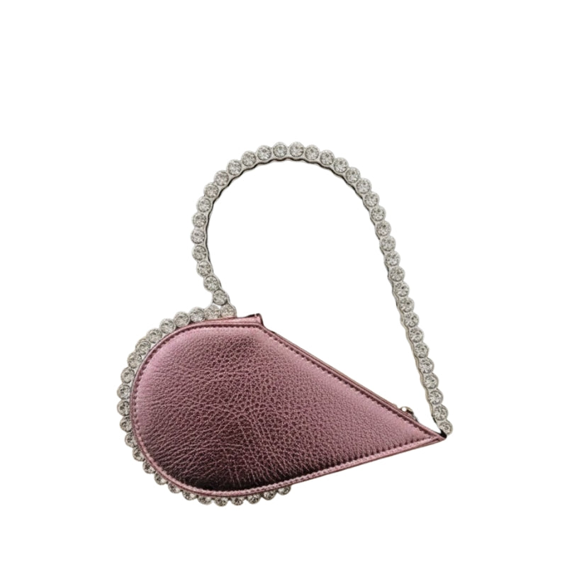 Crystal Embellished Heart Shaped Handbag