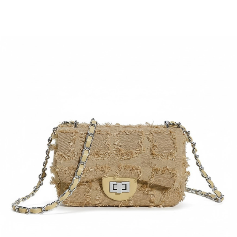 Tweed Fringed Crossbody Bag