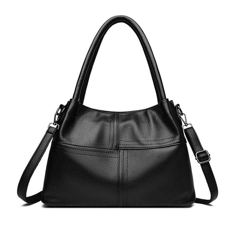 Women's Versatile Multi-Strap Pebbled Shoulder Bag