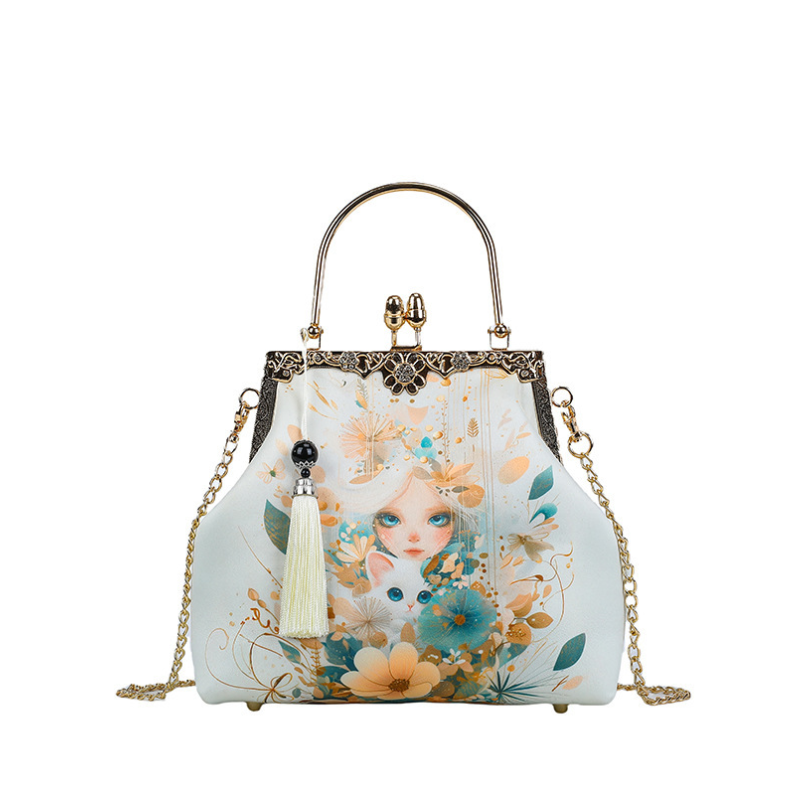 Ethereal Blossom Clutch Bag