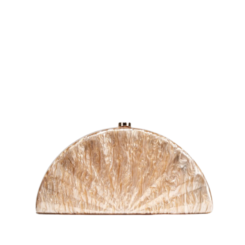 Iridescent Arc Clutch Bag