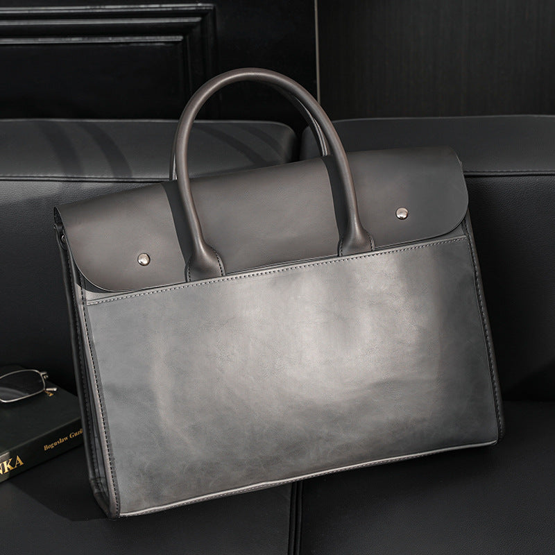 Men's Horizontal PU Leather Briefcase
