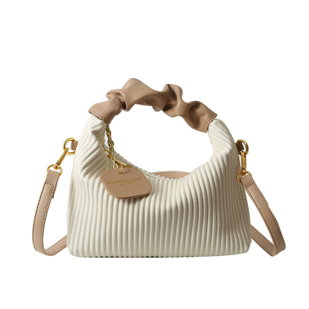Retro Pleated Small Square Shoulder Crossbody Bag