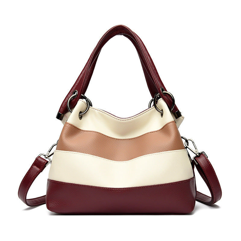 Color Block Large Capacity Women’s Shoulder Bag