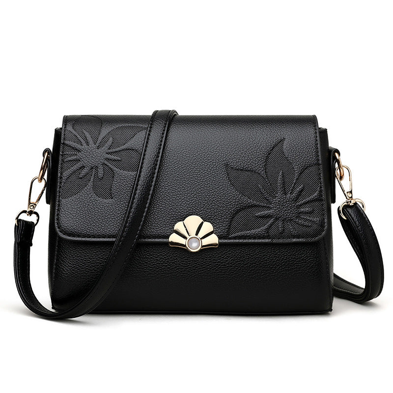 Floral Embossed Classic Crossbody Bag