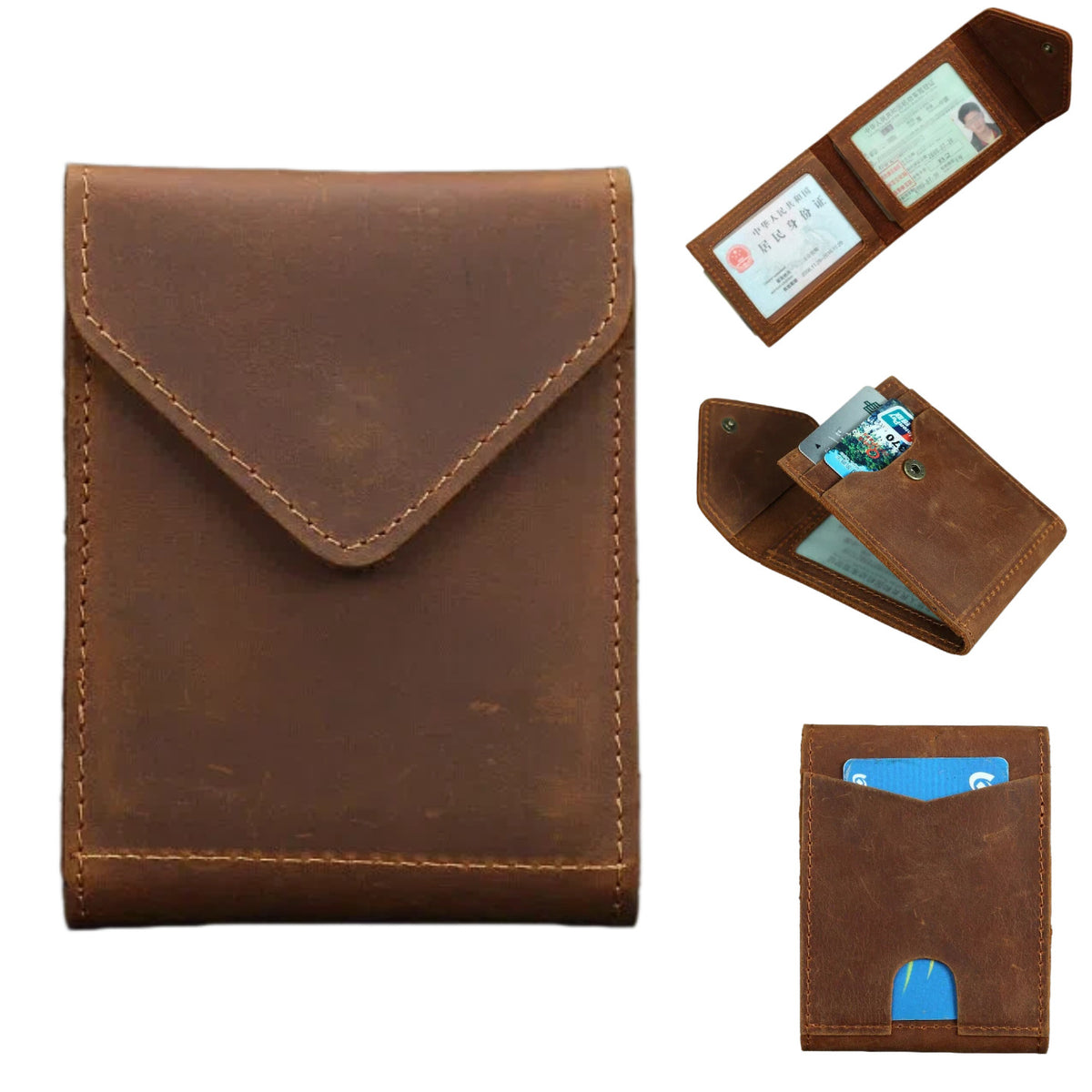 Vintage Craft Men’s Genuine Leather Magnetic Wallet