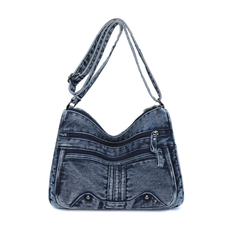 Women's Premium Denim Modern Look Shoulder Bag