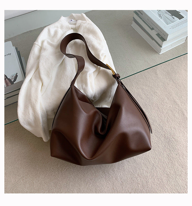 Trendy Large Capacity PU Leather College Tote Bag