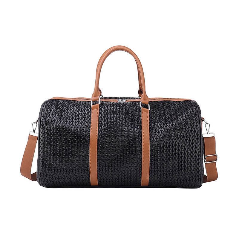 Waterproof PU Leather Men's Travel Duffle Bag