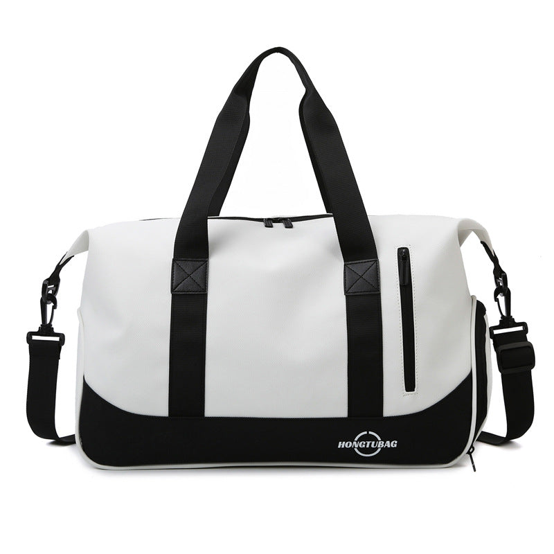 Large-Capacity Oxford Gym Duffle with Shoe Compartment