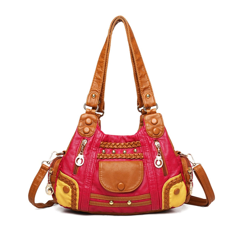 Luxe Pebbled Shoulder Bag