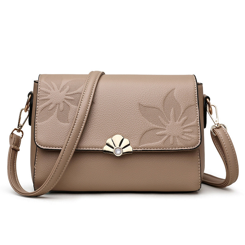 Floral Embossed Classic Crossbody Bag