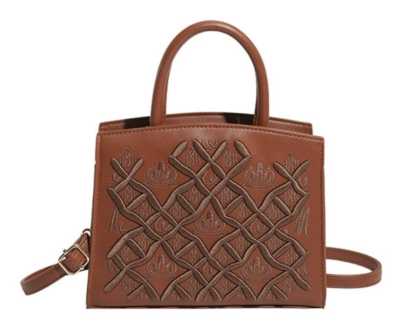 Women's Intricate Geometric Embossed Handbag