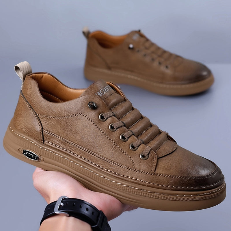 Men's Premium Textured Leather Sneakers