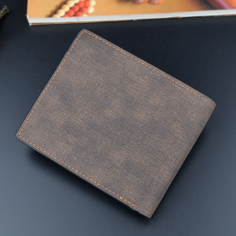 Men's Contrast Color Fashion PU Leather Wallet
