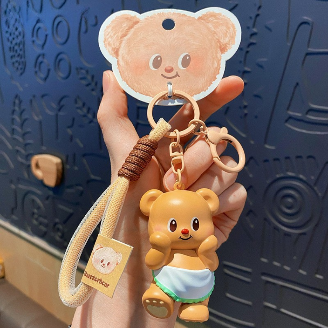 Butter Bear Bag Charm