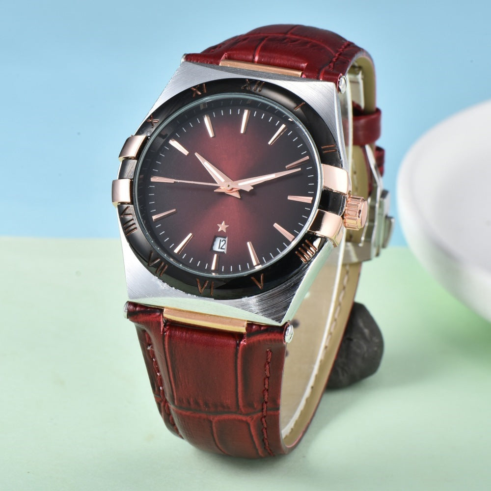 Slim Gold Date Watch