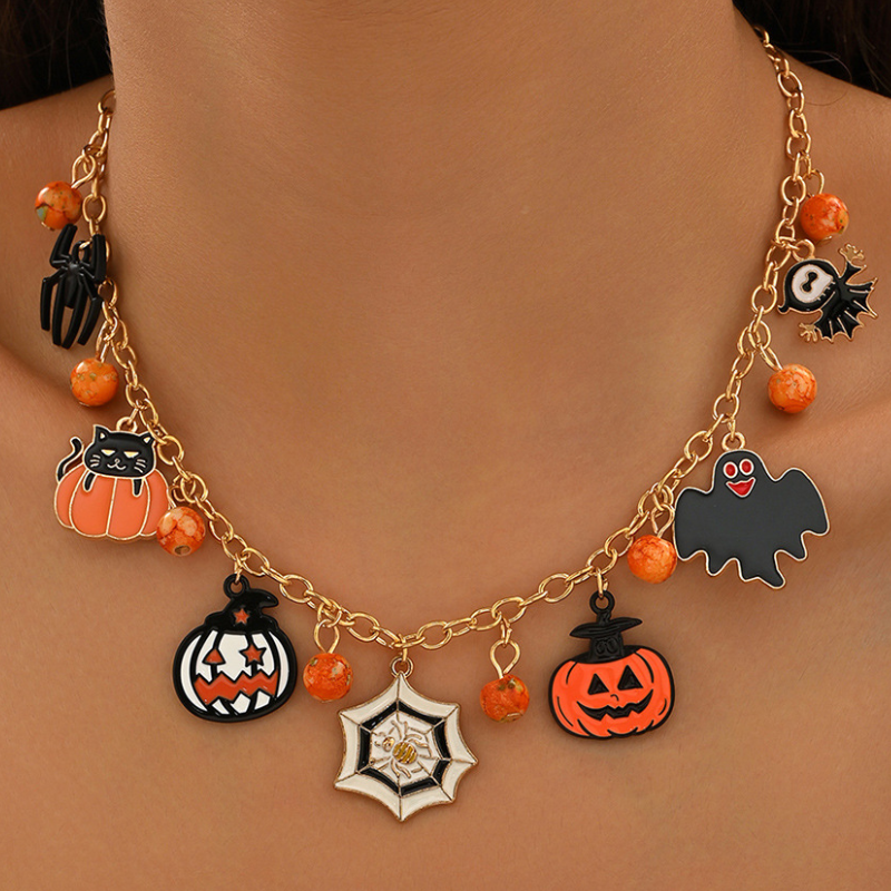 Midnight Charm Women’s Halloween Pendant Necklace