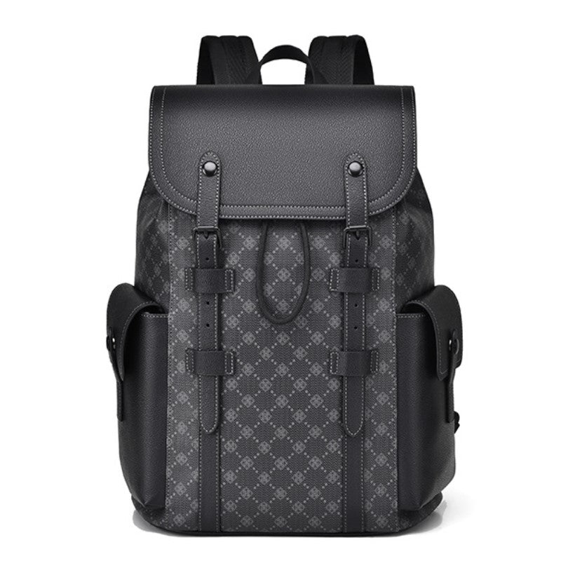 Textured Polyester Men's Business Travel Student Backpack