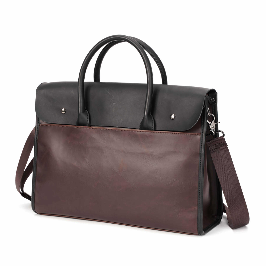 Men's Horizontal PU Leather Briefcase