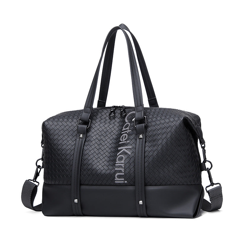 CateiKarrui Business Travel PU Leather Duffle Bag