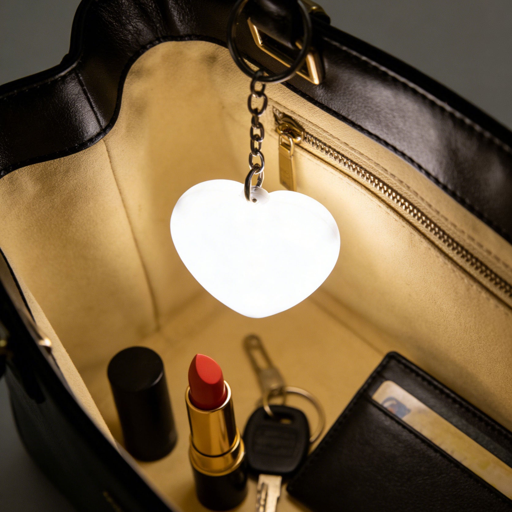 Heart LED Bag Charm Light
