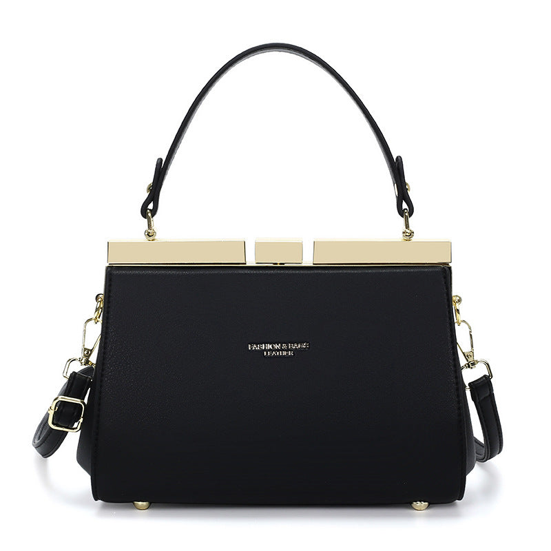 Structured Frame Top Handle Handbag