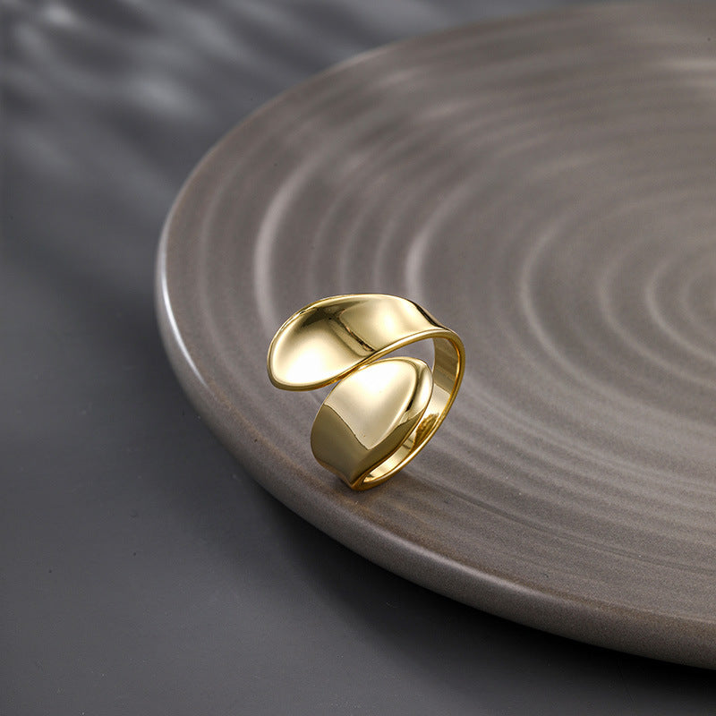 Glossy Geometric Open Ring