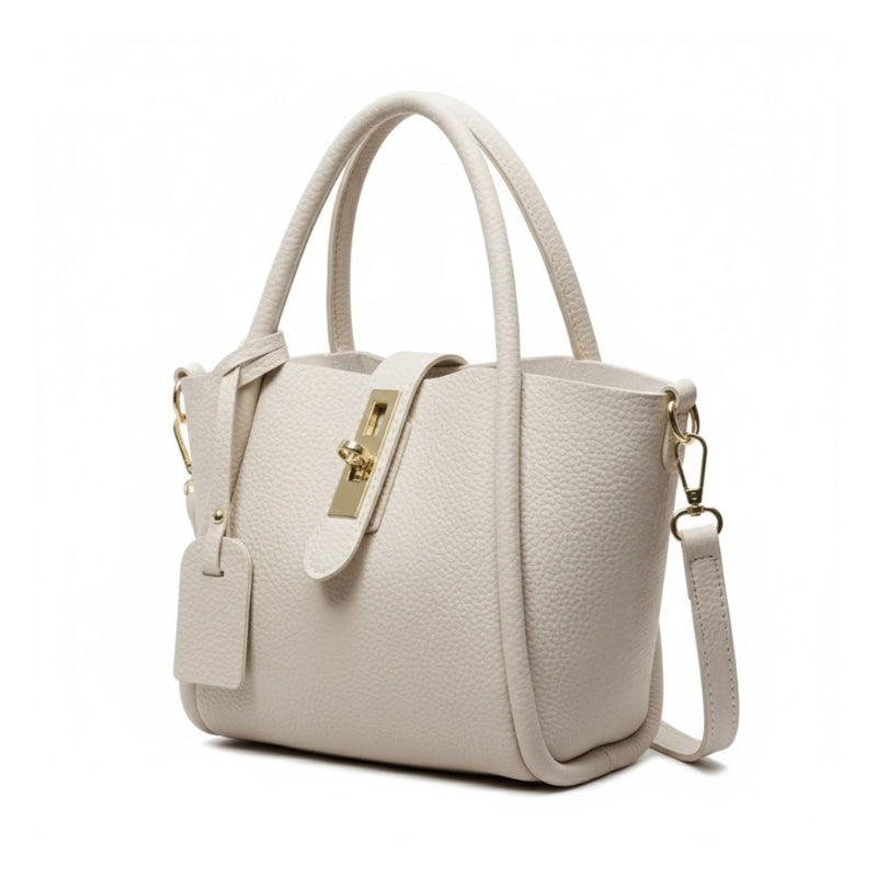 Minimalist Taupe Bucket Handbag