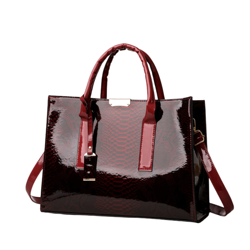 Elegant Textured Handbag with Structured Design