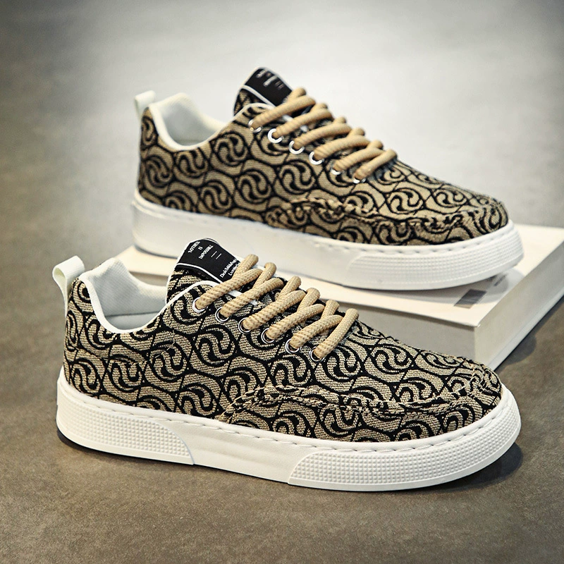 Women's Bold Monogram Print Urban Platform Sneakers