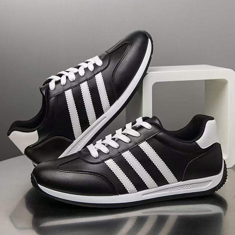 Classic Black & White Stripe Sneakers