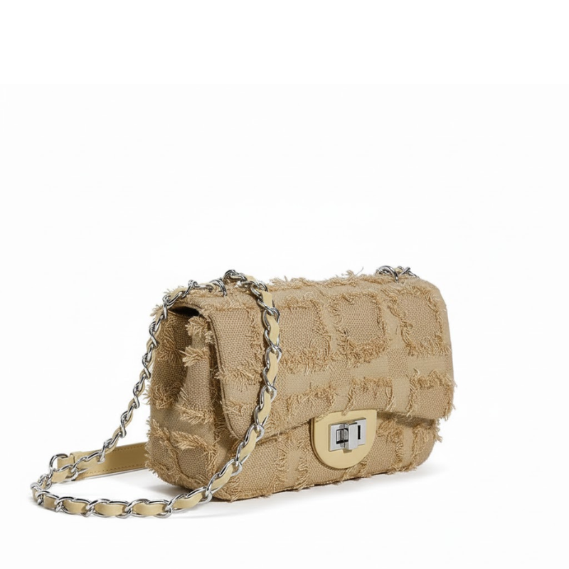 Tweed Fringed Crossbody Bag