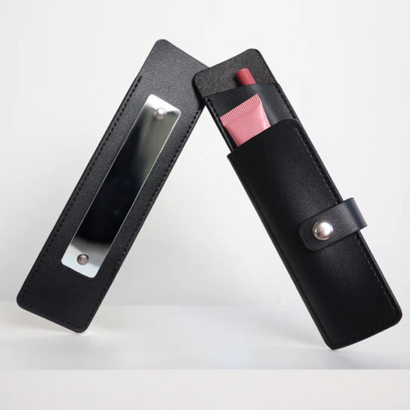 PU Leather Makeup Pouch with Mirror