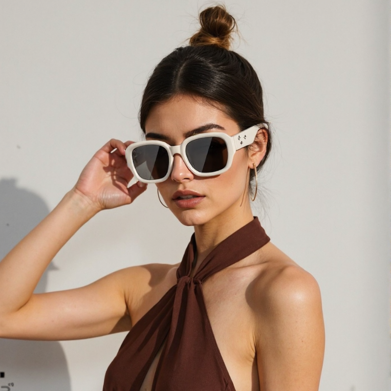 Bold Edge Wide Frame Sunglasses